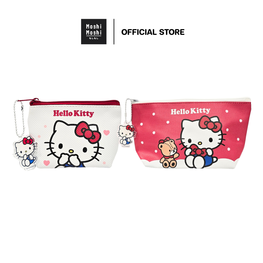 Moshi Moshi กระเป๋าเครื่องสำอางค์ กระเป๋าเศษสตางค์ ลาย Hello Kitty ลิขสิทธิ์แท้จากค่าย Sanrio รุ่น 6100003654-5144