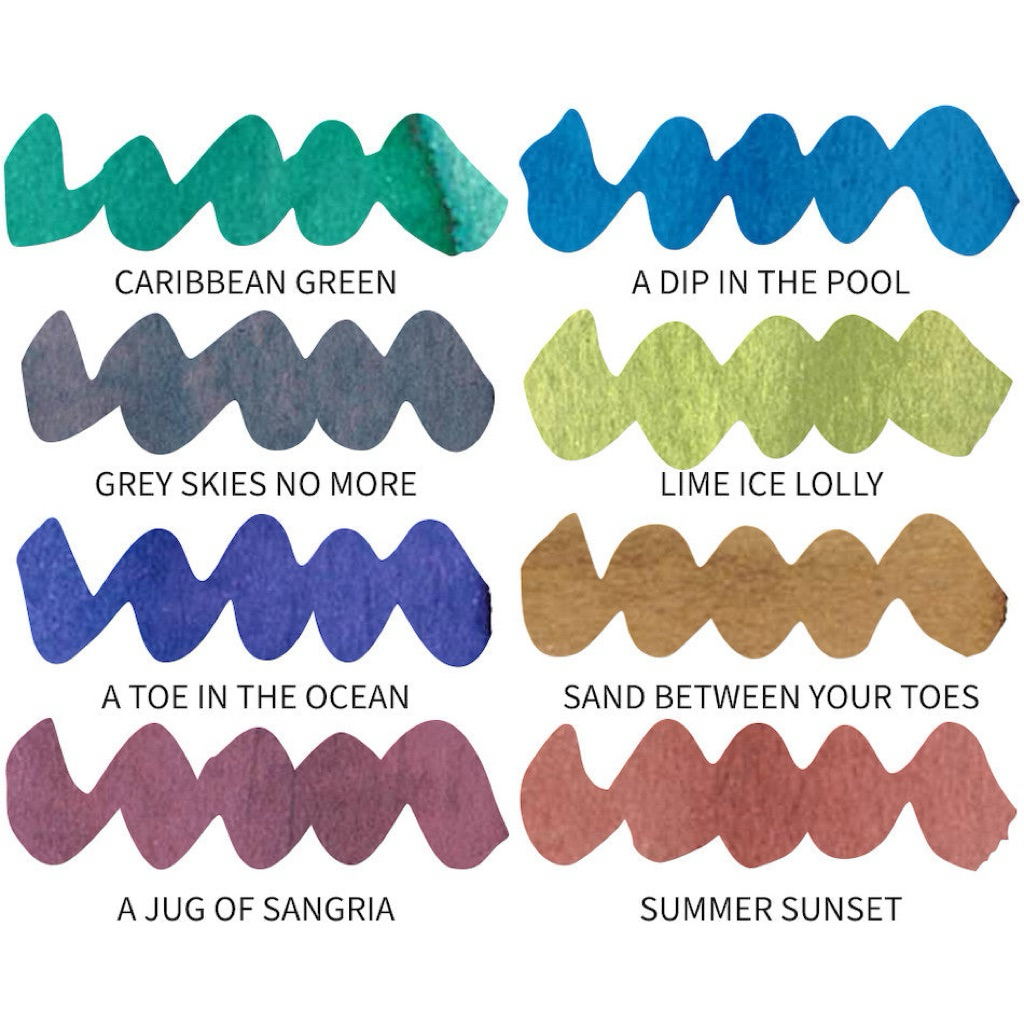 CULT PENS SUMMER FOUNTAIN PEN INK BY DIAMINE 30ML 🌅🌞🏄‍♂️🏝️🏞️