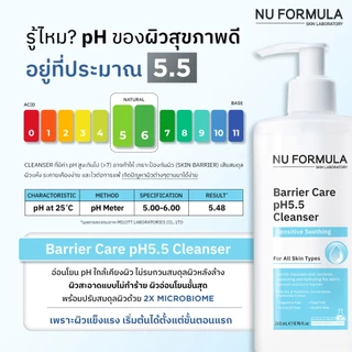 [JIMMY'S PICK] NU FORMULA Barrier Care pH5.5 Cleanser 265ml เจลล้างหน้าสำหรับผิวแพ้ง่าย ปรับสมดุล เสริมผิวแข็งแรง