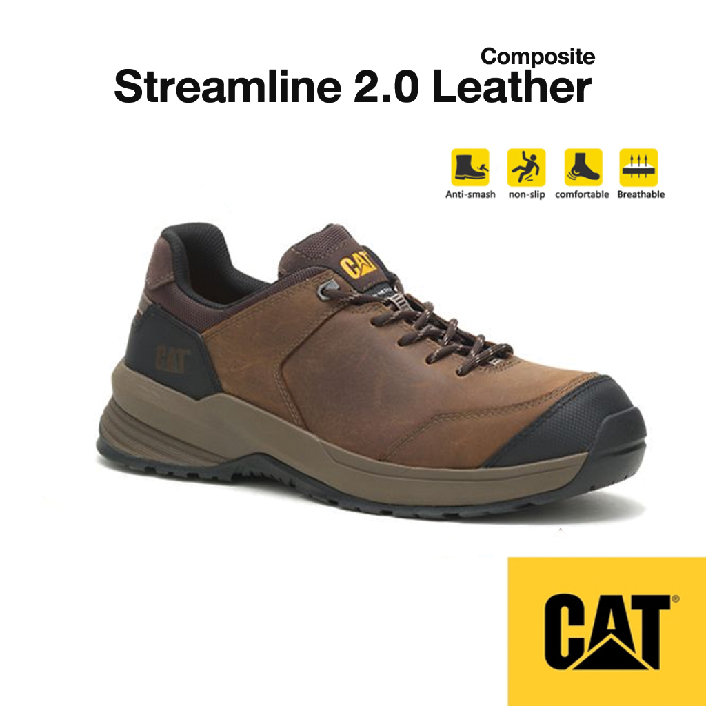 CAT Caterpillar Streamline 2.0 Leather Composite Toe CSA [U] NEA รองเท้าเซฟตี้ หัวเคอมโพสิท