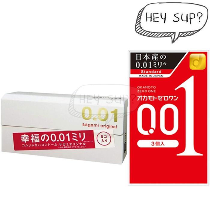 Okamoto岡本/Sagami 相模/Durex 杜蕾斯/Wonder Life Condom Set: Sagami Original 0.01 5pcs + Okamoto 0.01 3pcs
