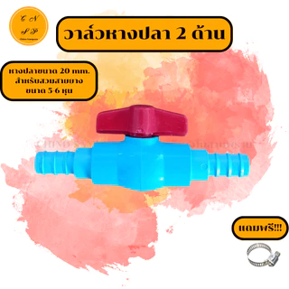 บอลวาล์ว 4 หุน วาล์วหางปลา ขนาด 20 mm. ต่อสายยาง 5-6 หุน ต่อท่อขนาด 4หุน งาน PE PVC พีอี พีวีซี