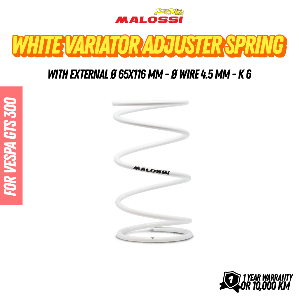 ชุดสปริงชามหลัง MALOSSI สีขาว สำหรับ VESPA GTS 300 (2911478.W0)