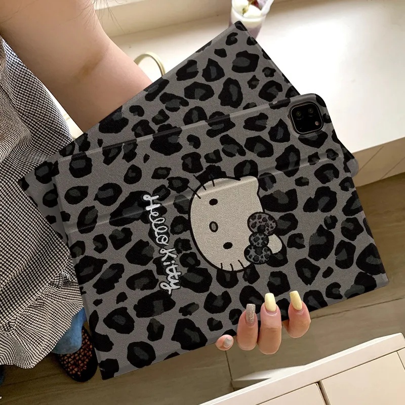 🔥จัดส่งภายใน24ชั่วโมง🔥เคสไอแพด Hellokitty Gen11 Air7 13 Pro13 Air7 11 Gen9 ลายเสือดาว เคสiPad Air5