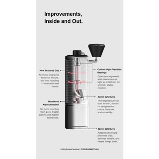 Timemore C5 เฟือง S2C-042-III สีดำ (ประกันศูนย์ 1 ปี) เครื่องบดกาแฟ C5 Coffee Grinder