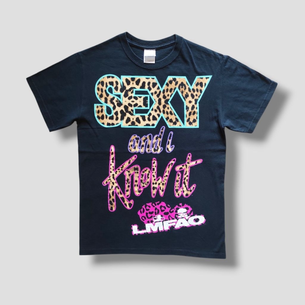 VINTAGE 00' LMFAO SEXY AND I KNOW IT เสื้อวง ป้าย GILDAN สภาพสวยมาก ไซส์ S