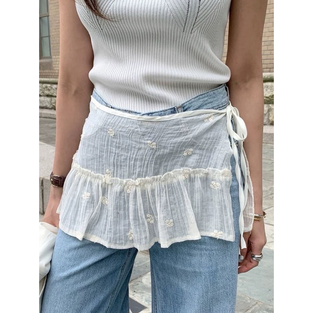 Theyourlooks Sheer Wrap Skirt ผ้าผูกเอว ซีทรู