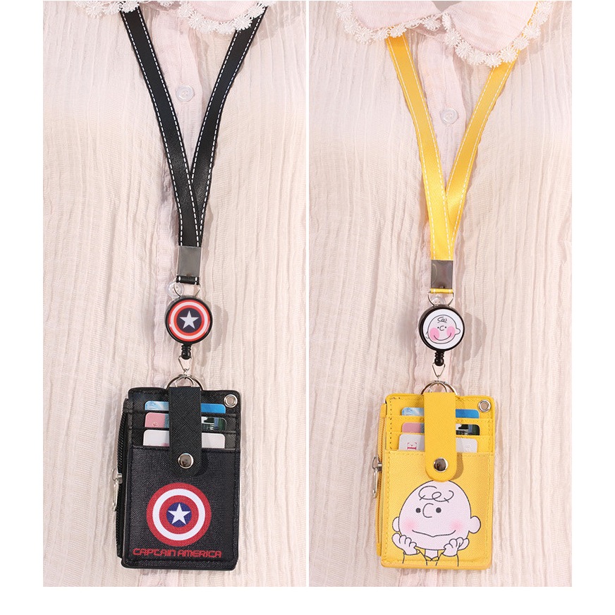 [📣ส่งจาก กทม.] [แบบ3ช่องมีโยโย่] ป้ายใส่บัตรพนักงานลายการ์ตูน