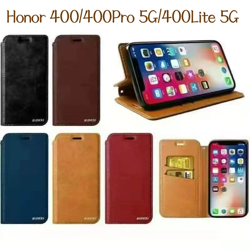 Honor 400 Proตรงรุ่น(ส่งในไทย)เคสฝาพับHonor 400/Honor 400 Liteเคสกระเป๋าเปิดปิดแบบแม่เหล็ก เก็บนามบัตรได้