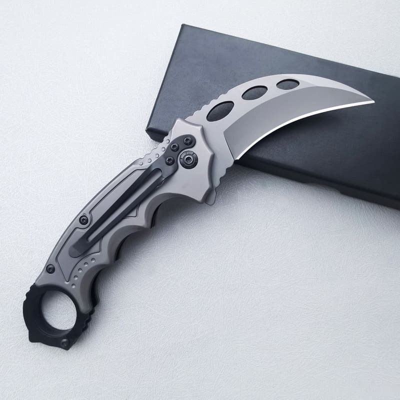 มีดพกพา อุปกรณ์เดินป่า ตั้งแค้มป์ มีดเดินป่า ทรงคารัมบิดFA42 ไลเนอร์ล๊อค pub30 - รูปที่ 3