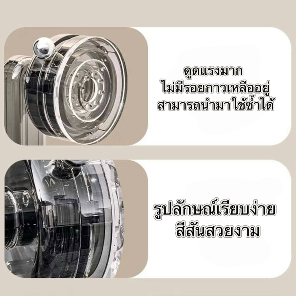 มือจับประตูแบบดูด🔥 มือจับประตูบานเลือนกันลืนกันน้า มือจับประตูแบบใส มือจับประตูตู้เสื้อผ้าใ ไม่ต้องเจาะ - รูปที่ 3