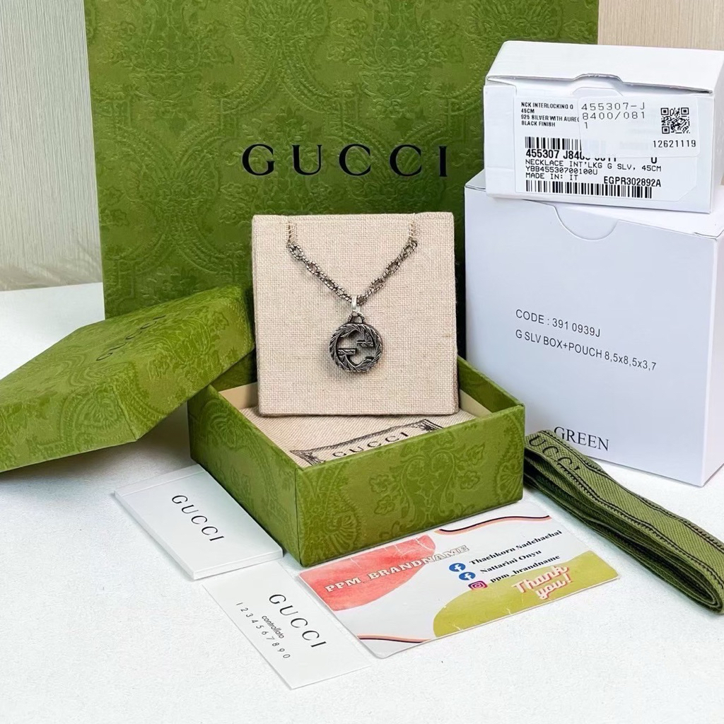 Gucci Interlocking G pandant Necklace Ag925 (Y.25)🤍
