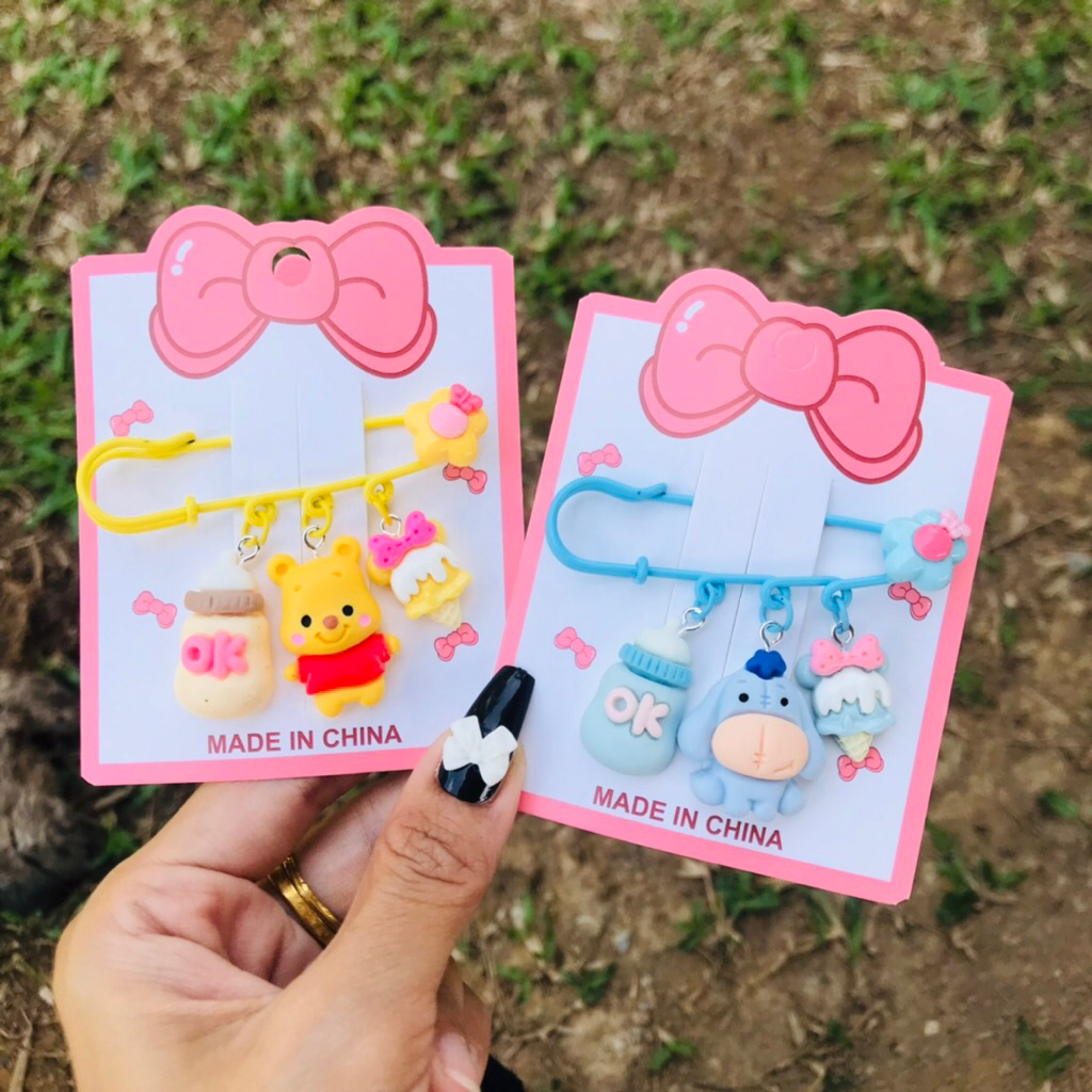 🧸KN1 เข็มกลัดสีคนท้อง ขนาด 6 ซม. ติดแน่น ไม่เป็นรู brooch ติดเสื้อผ้า กระเป๋า ฮิญาบ ปรับเอวกางเกง สินค้าพร้อมส่ง