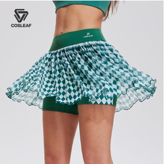 Cosleaf กระโปรงกีฬา กระโปรงตีกอล์ฟเล่นเทนนิส ลายสก็อต ทรงเอแ…