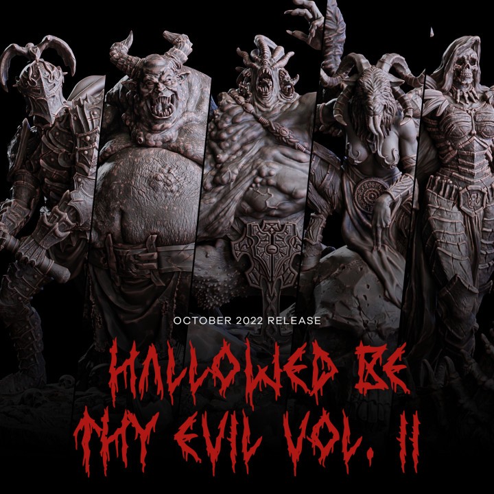 Hallowed be Thy Evil 2 : Miniature Resin โมเดลบอร์ดเกม ผลิตตามสั่ง DnD Horror