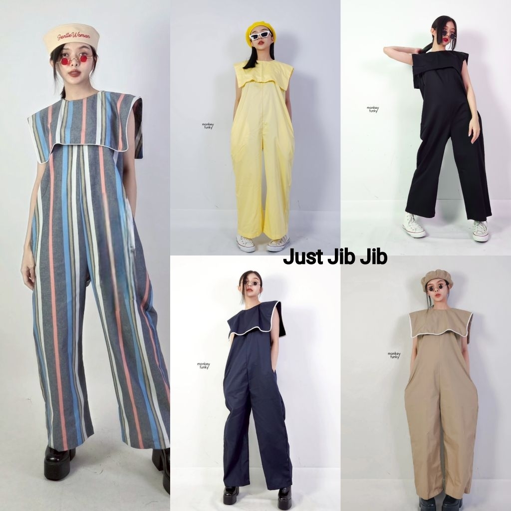 Jumpsuit แขนกุด ปกทหารเรือ
