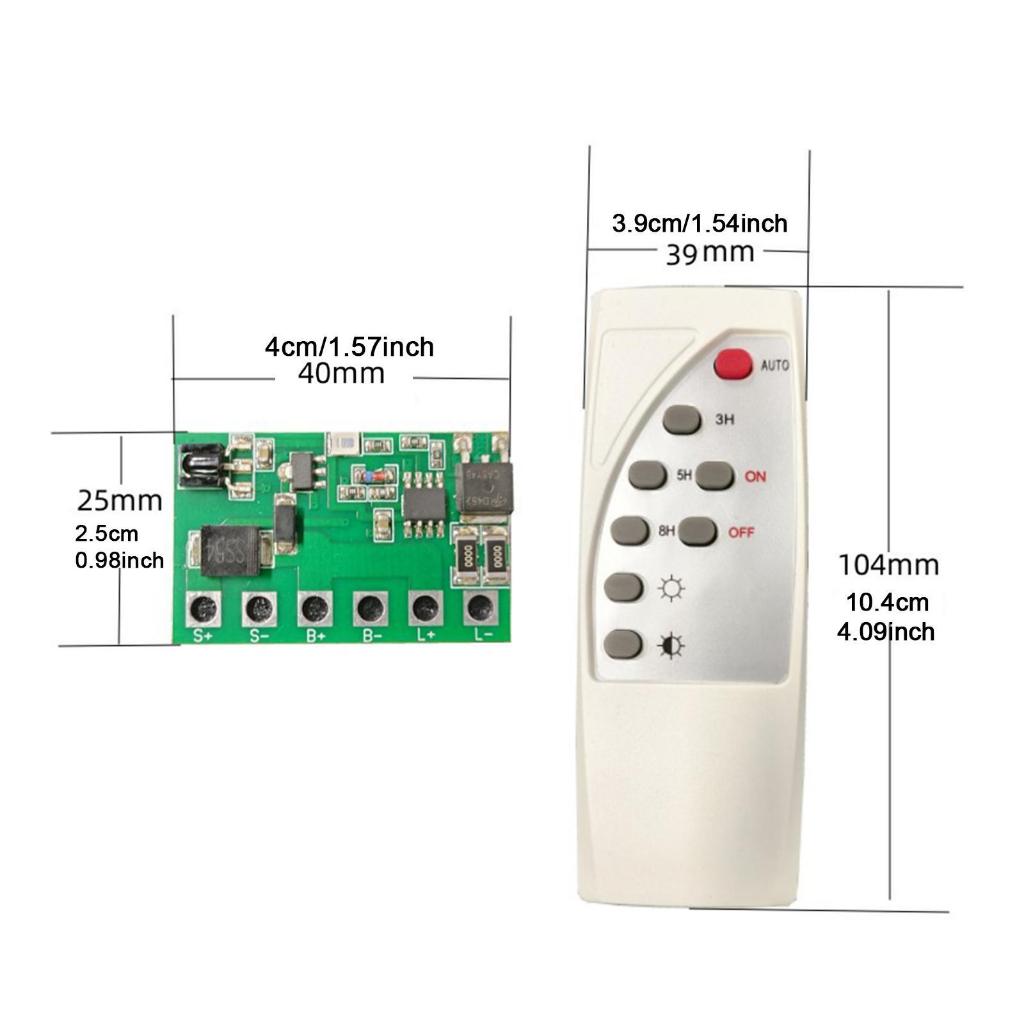 วงจรควบคุมเปิดปิดไฟอัตโนมัติ 3.2V-28V/10A ควบคุมพลังงานแสงอาทิตย์ พร้อมรีโมท - รูปที่ 5