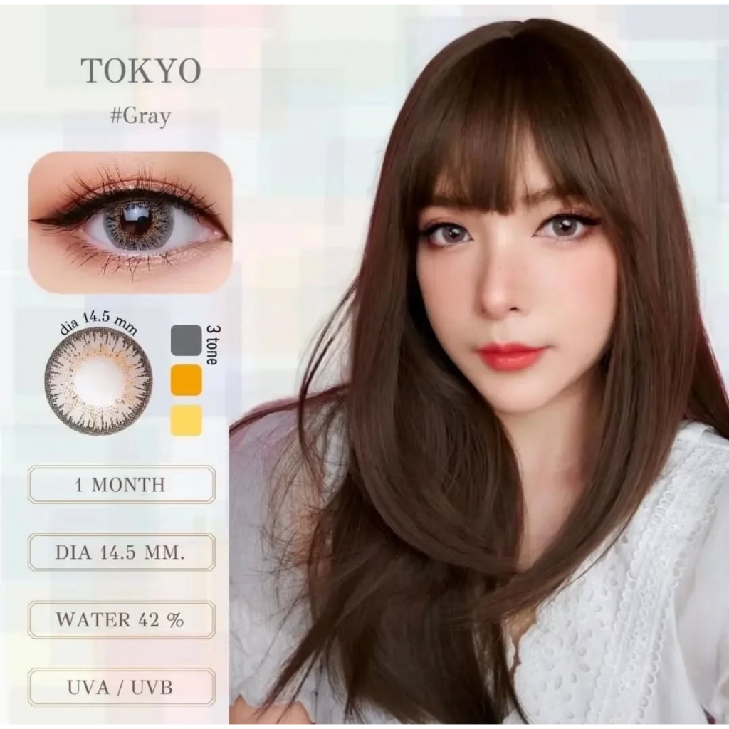 Tokyo Gray / Brown [-50ถึง-700] By Dreamcolor1 คอนแทคเลนส์