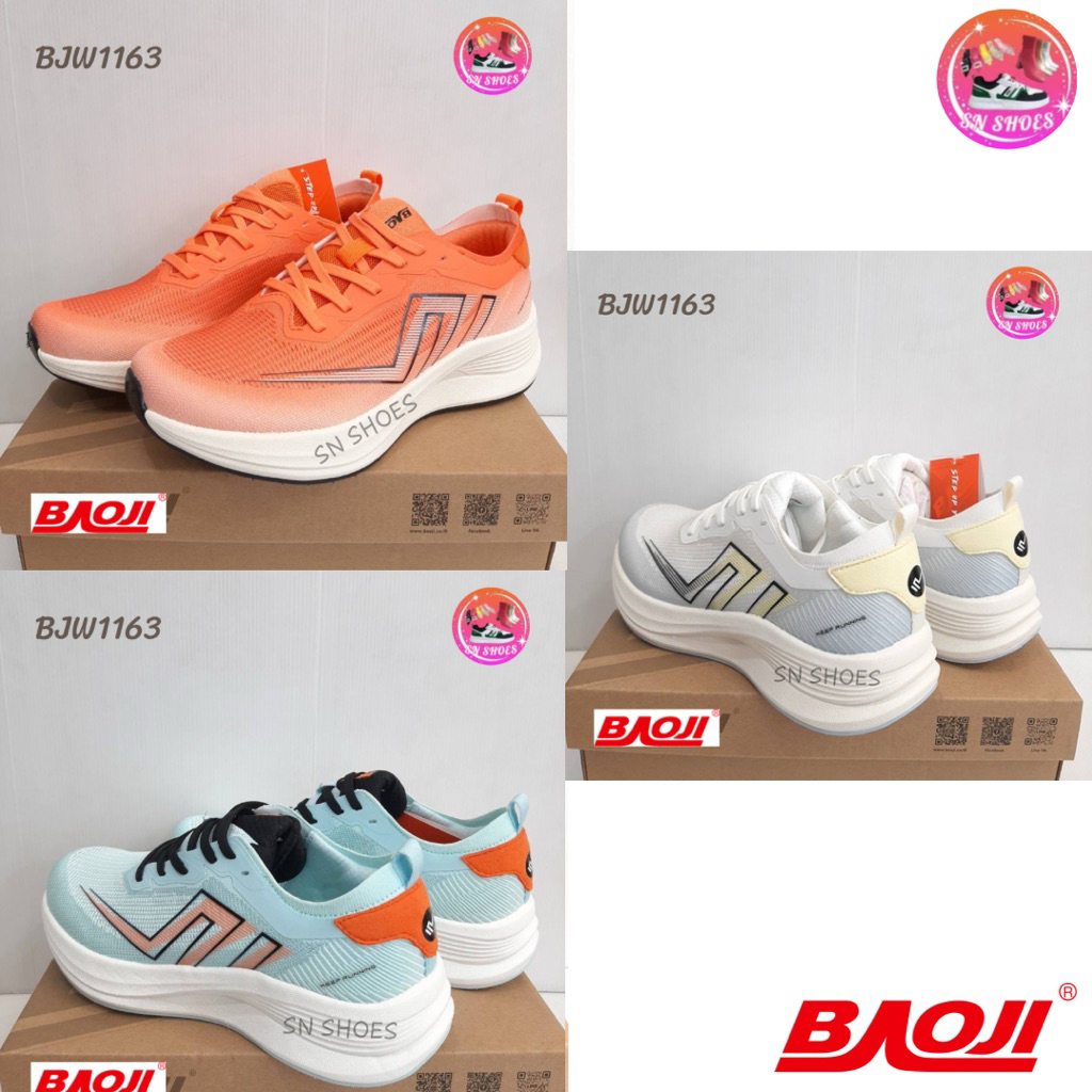 รองเท้าผ้าใบ  BAOJI แท้100% BJW 1163 รองเท้าผ้าใบผู้หญิง ไซร้ 37-41(รุ่นใหม่)