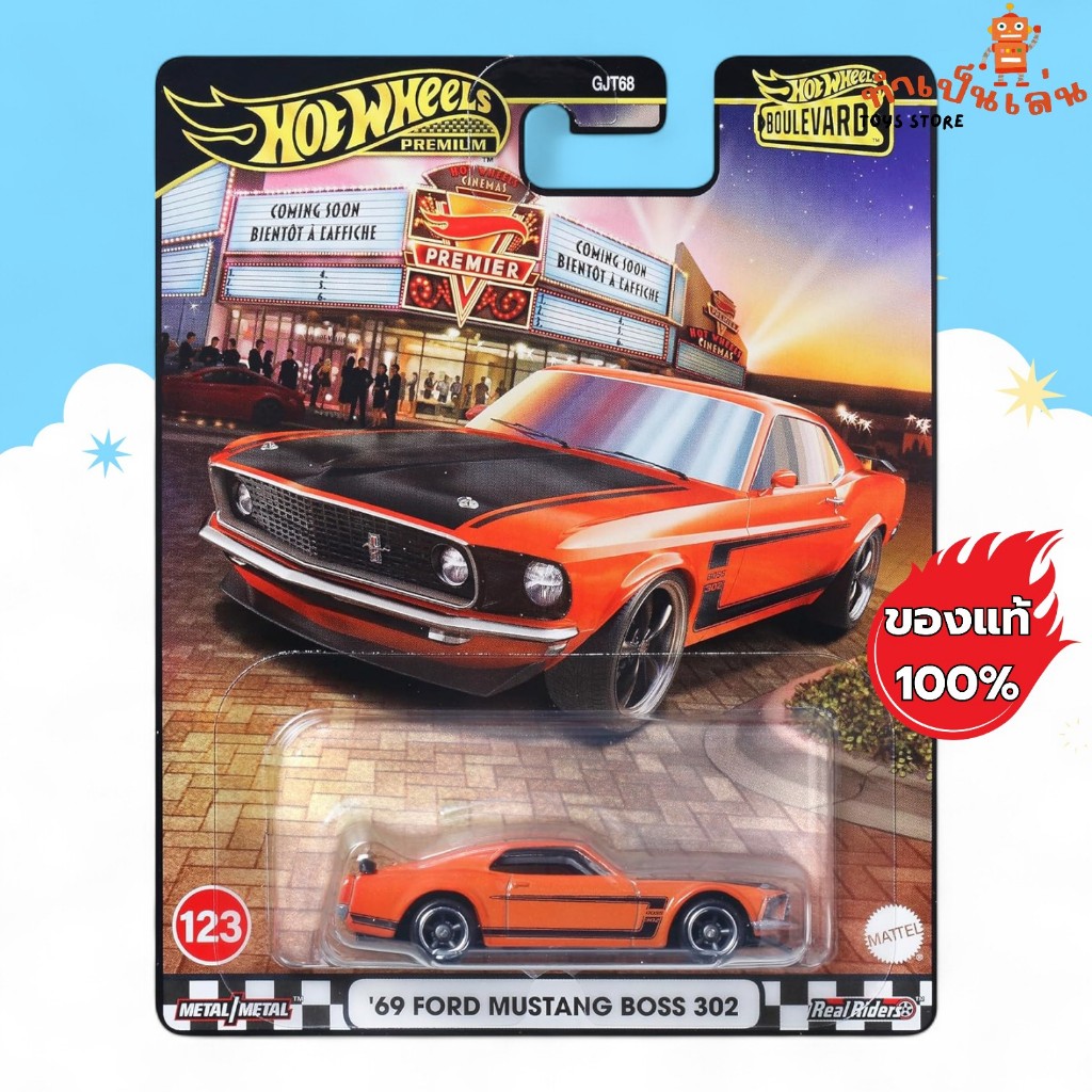 Hot Wheels Premium - 1969 FORD MUSTANG BOSS 302 สเกล 1/64