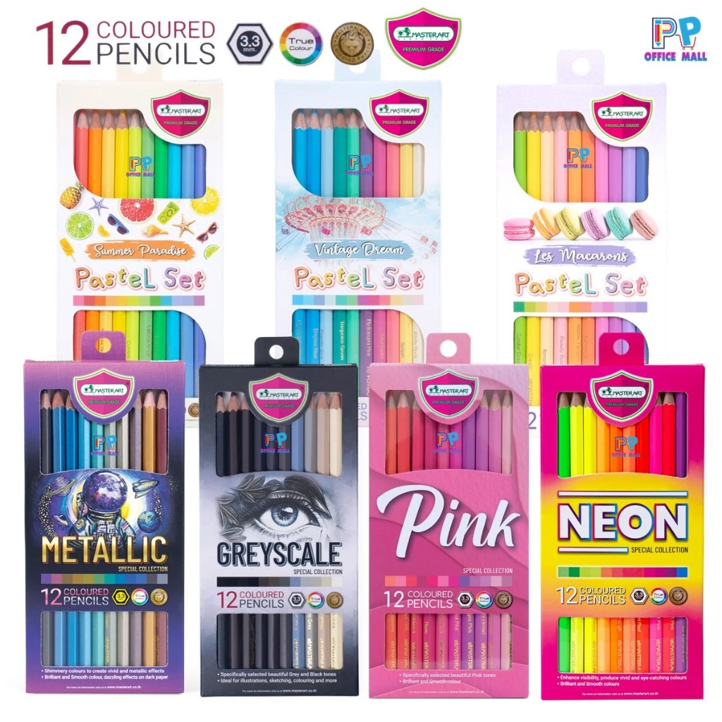Master Art (มาสเตอร์อาร์ต) ดินสอสีไม้ 12 สี Special Collection ( 1 กล่อง )