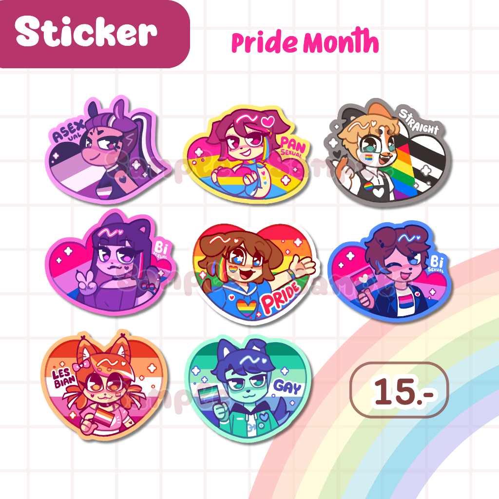 สติ๊กเกอร์ sticker Pride moth x Oc ออริจินัล LGBTQ
