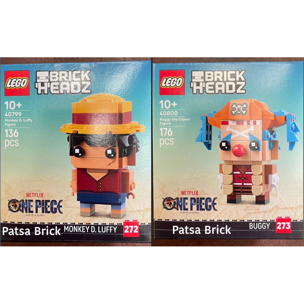 พร้อมส่ง Lego 40799+40800 Monkey D. Luffy Figure+ Buggy the Clown Figure (Retired Set)