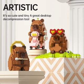 ของเล่นเพื่อการศึกษา ตัวต่อคาปิบาร่า บล็อกจิ๋ว DIY ของขวัญวันเกิดน่ารัก