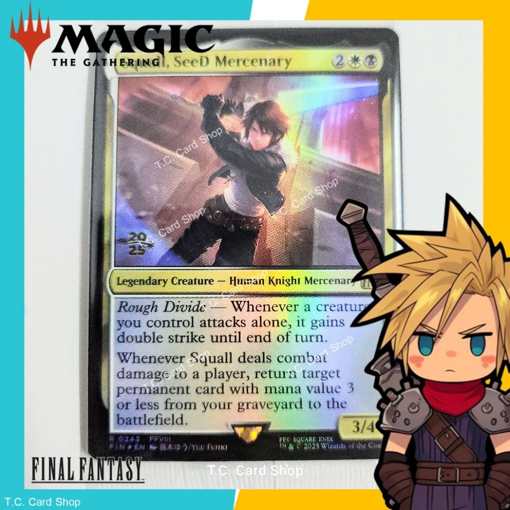 Squall, SeeD Mercenary ฟอยล์ - R0243 (การ์ดโปรโมในซีล) FFVIII (Goldstamp)  - Final Fantasy - Magic t