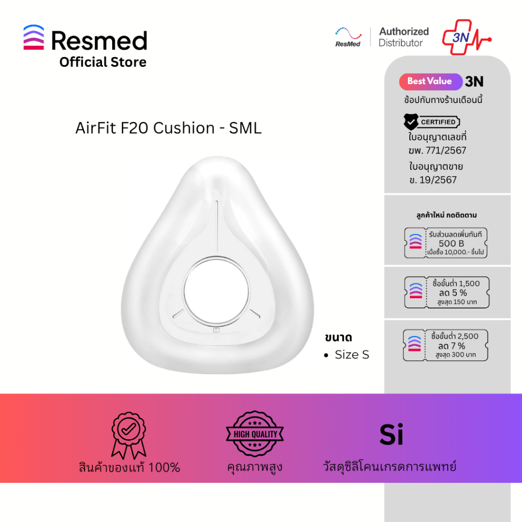 AirFit F20 Cushion SML (N-63467)