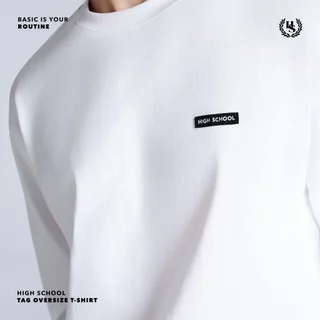 Highschool Basic Collection : Routine Tag Oversize Tee เสื้อยืดโอเวอร์ไซส์แท็ก - TPB06390