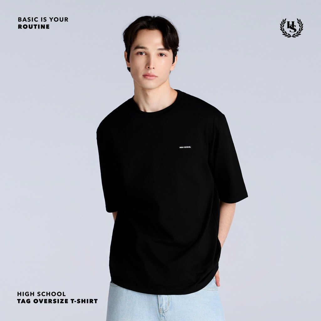 Highschool Basic Collection : Routine Tag Oversize Tee เสื้อยืดโอเวอร์ไซส์แท็ก – TPB06390