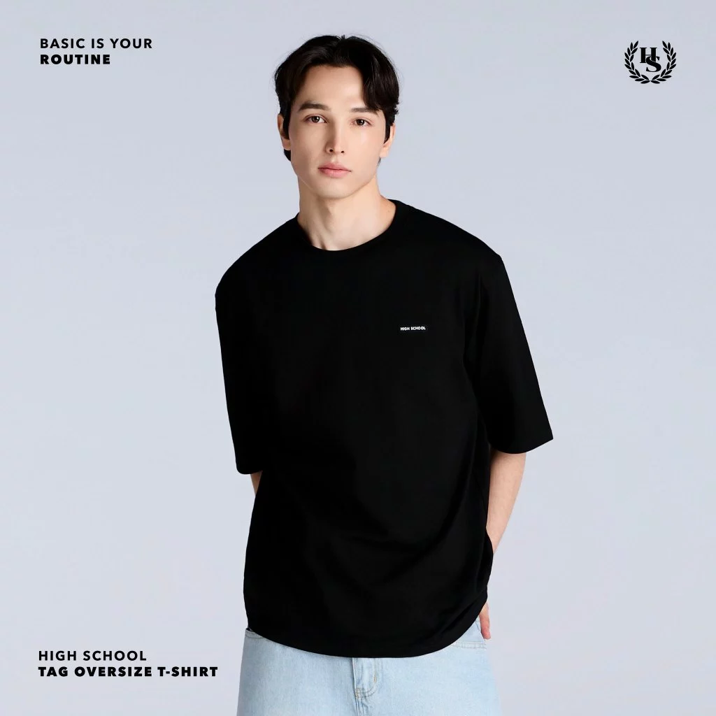 Highschool Basic Collection : Routine Tag Oversize Tee เสื้อยืดโอเวอร์ไซส์แท็ก - TPB06390