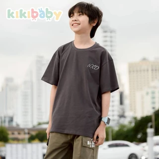 [130-160]พร้อมส่งเสื้อยืดโอเวอร์ไซส์ เสื้อผ้าเด็กผู้ชาย เด็กโต ฮิปฮอป เสื้อสีพื้น ลายทาง เสื้อผ้าเด็กชาย TB
