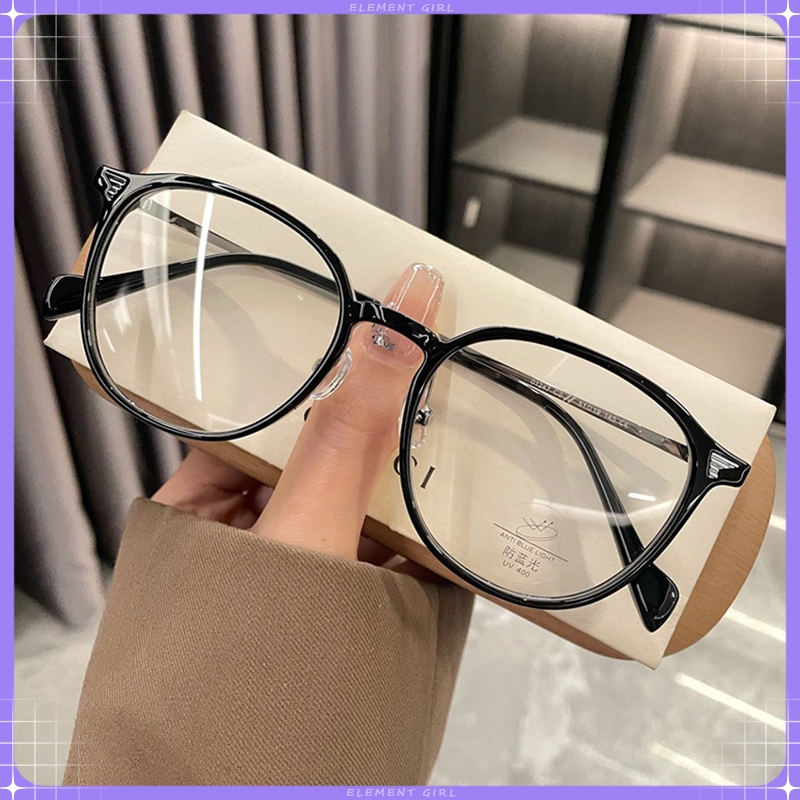 【จัดส่งจากกรุงเทพฯ】มองการณ์สั้น แว่นกรองแสงสีฟ้าเกาหลีย้อนยุคกรอบกลมแสงโลหะแว่นตาสําหรับผู้ชายผู้หญิง