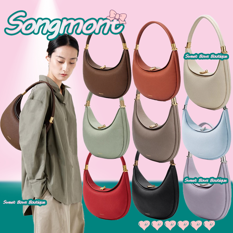 Songmont Medium Luna bag Women Handle bags Moon bags  กระเป๋า เรียกว่ากระเป๋าสะพายข้าง //ของแท้ 100 %