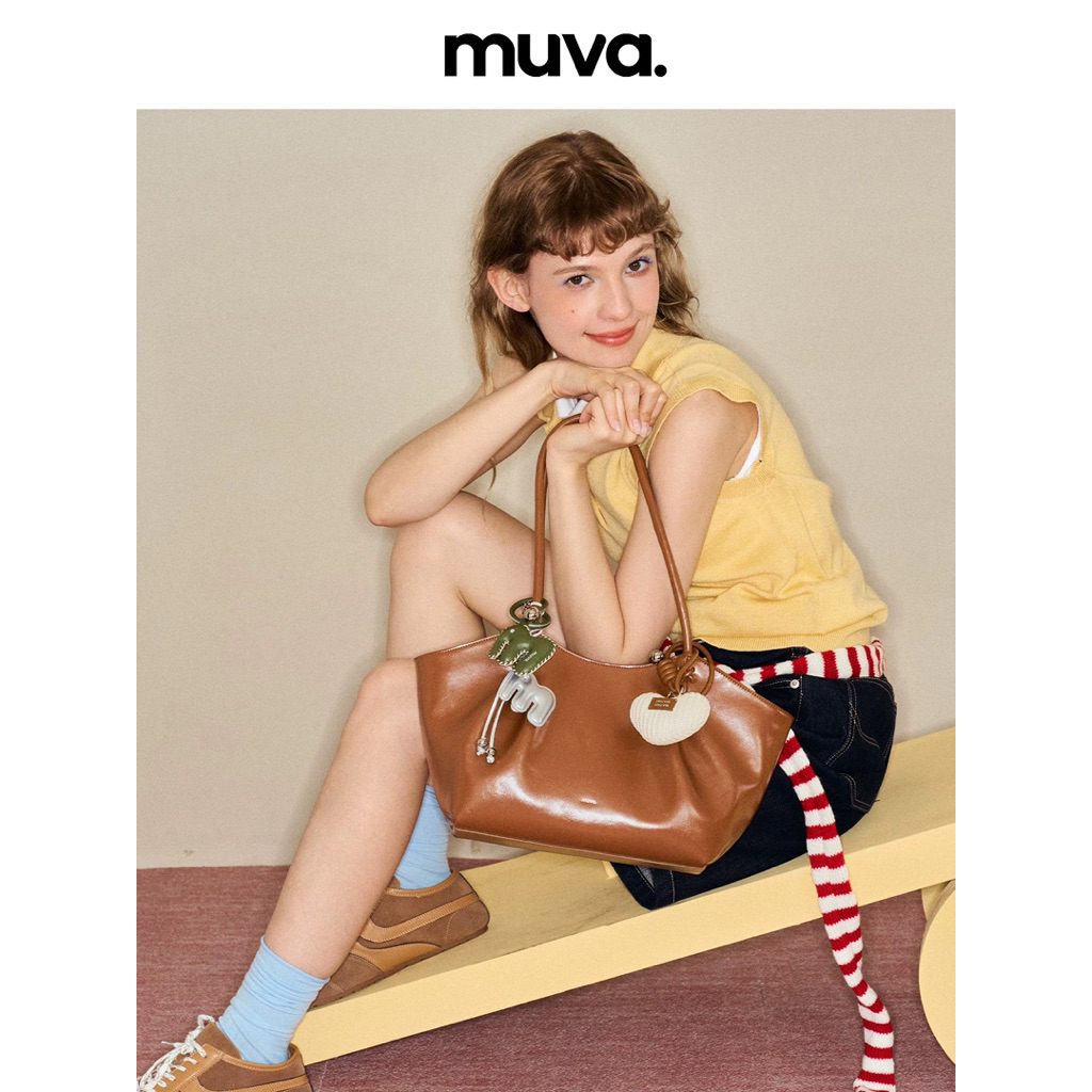 MUVA (โค้ดลด20%) summer tore bag preorder 7-14 วันแท้100% จากชอป 💖แถมฟรีจี้พวงกุญแจ💖