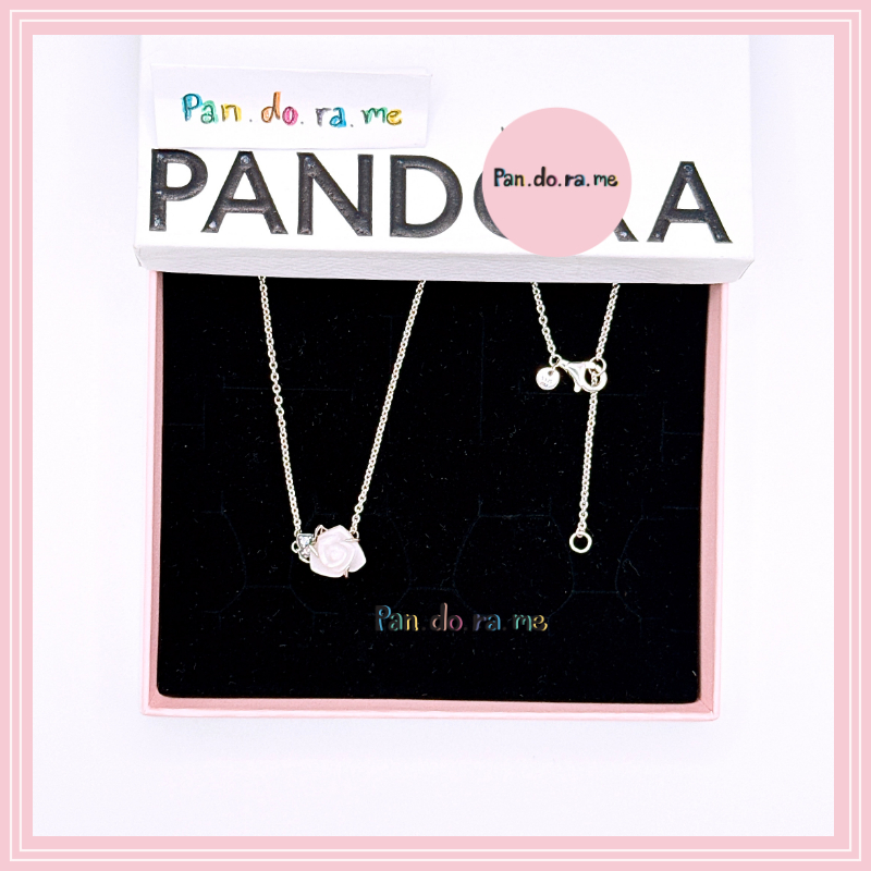 [พร้อมส่ง สินค้าแท้ %] pan.do.ra White Rose in Bloom Collier Necklace