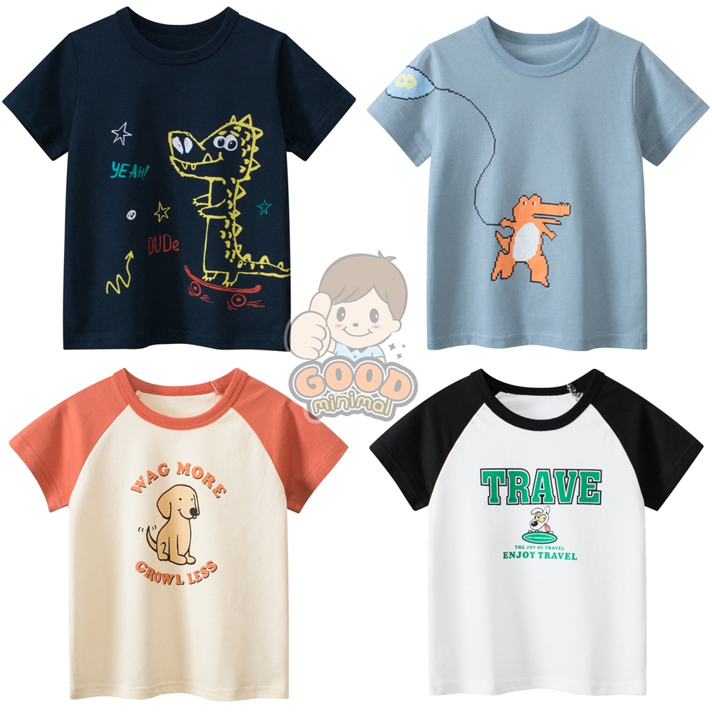 เสื้อยืดเด็ก ใส่ได้ทั้งเด็ก ช/ญ เนื้อผ้าCOTTON นิ่ม ยืด ไม่หนาใส่สบาย ลายสกรีนชัด Size 100-140cm [ร้านไทย มีของพร้อมส่ง]