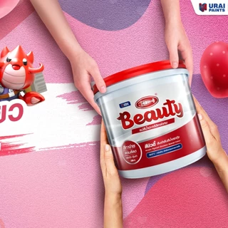 [3.6L แกลลอน] สีทาบ้าน สีน้ำอะครีลิค สีทาภายใน สีรองพื้น สีตรากุ้ง บิวตี้ BEAUTY Acrylic Emulsion