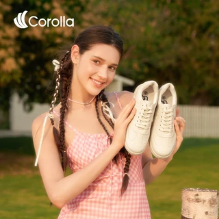 Corolla Shoes รองเท้าแฟชั่นผู้หญิง ทรงลำลอง ดูดซับแรงกระแทก ต้านเชื้อแบคทีเรีย หนังพียู กันละอองน้ำ