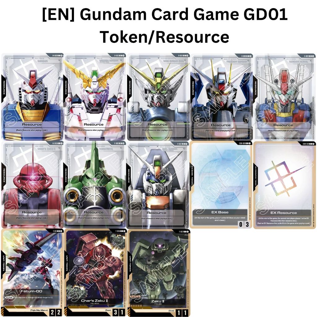 [Gundam Card Game EN] [English Ver.] Booster GD01 แยก Single Token/Resource