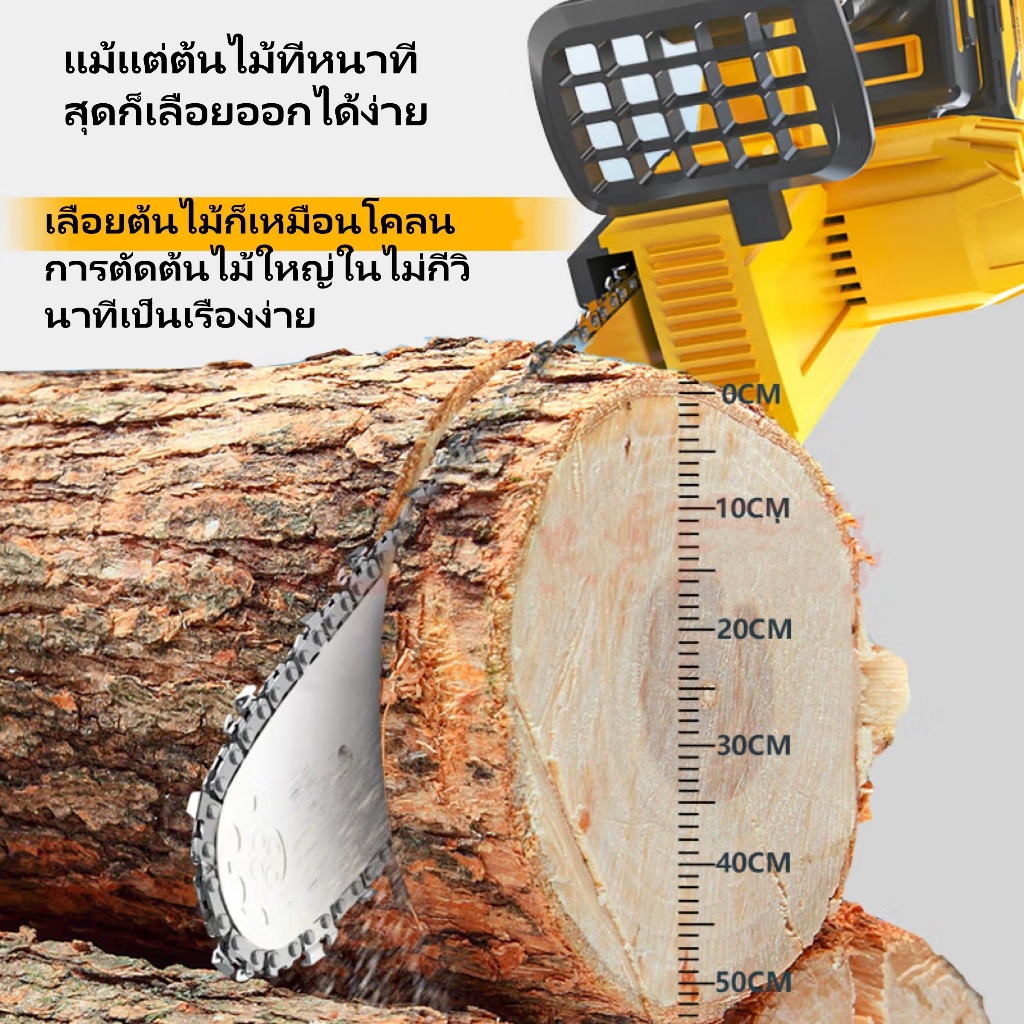 DeWALT เลื่อยโซ่ไร้สาย 12 นิ้ว 299V มอเตอร์ไร้แปรง 3000W พลังแรง ตัดไม้ลื่น แต่งสวน งานช่าง - รูปที่ 4
