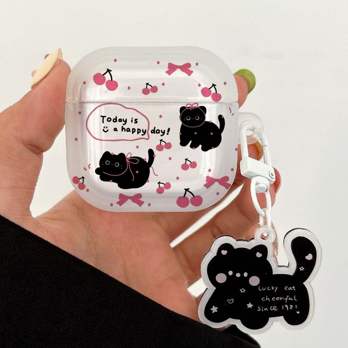 💖พร้อมส่งในไทย💖เคส Airpods 4 3 2 1 Soft Case Airpods pro ลายแมวน่ารัก ลายจุด ซิลิโคนนิ่ม การป้องกันการตก Airpod gen 3