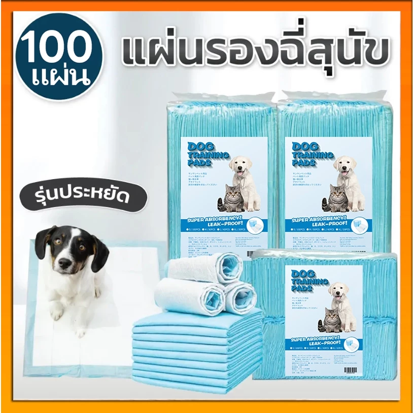 แผ่นรองฉี่สุนัข แผ่นรองฉี่กระต่าย แผนรองฉี่สุนัข ห้องน้ำหมา แผ่นรองฉี่สัตว์เลี้ยง ช่วยฝึกขับถ่าย ระงับกลิ่น ซึมซับไดีดี