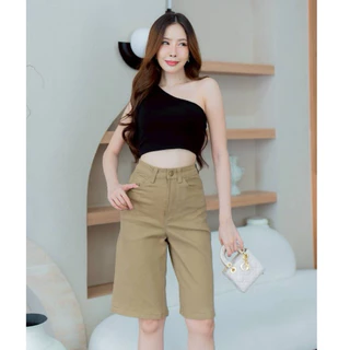 กางเกงยีนส์ 5 ส่วน ผ้ายีนส์ยืด Cotton ยาว 22นิ้ว