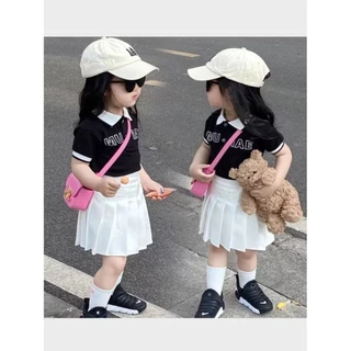 ส่งจากไทย กระโปรงพลีทเด็กผู้หญิง สีขาว มีกางเกงซับในกันโป๊ กระโปรงสั้นสไตล์เกาหลี แฟชั่นสำหรับเด็ก