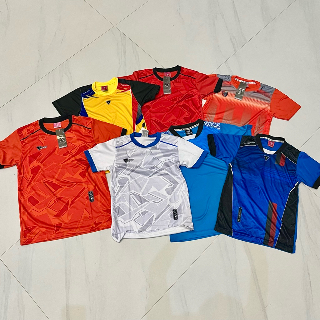 [คละลายโล๊ะสต๊อก]เสื้อกีฬาเด็ก Size 6-12 สีสดใส ใส่สบาย ระบายอากาศดี