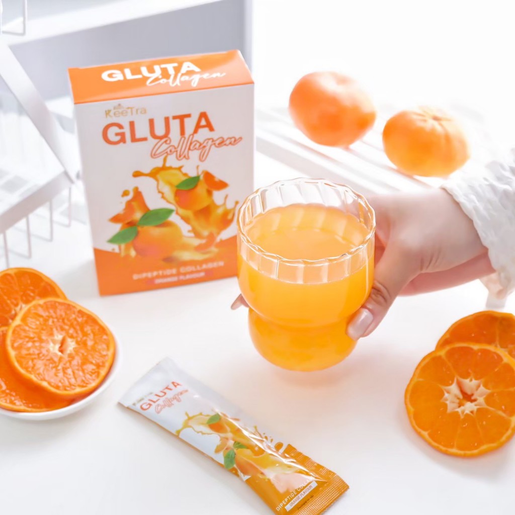 Gluta Collagen Keetra คอลลาเจนไดเปปไทด์ สูตรเข้มข้น ผิวสวย สุขภาพดีทุกวัน 🍊🧡