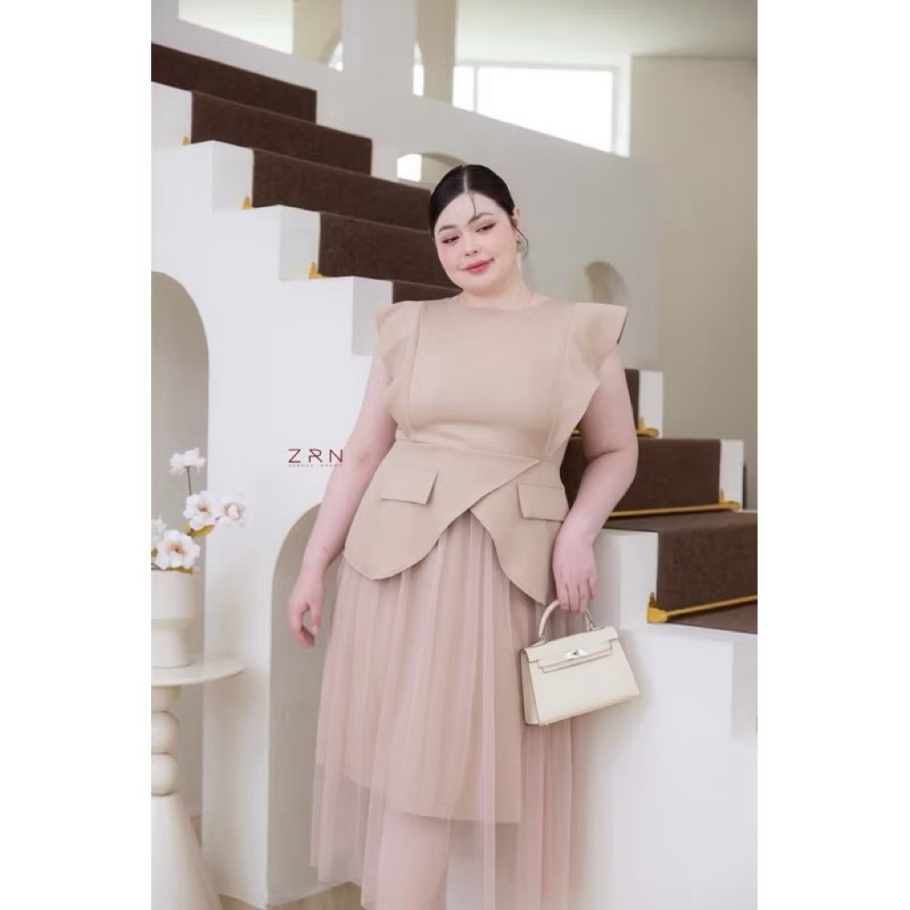 Pixxie_dress สีนู๊ด แบรนส์ zen